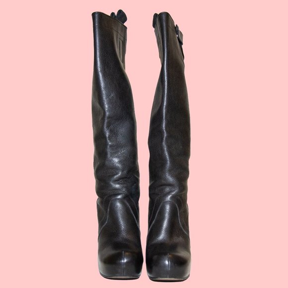 Rick Owens Mainline Wedge Boots - Picture 1 of 5